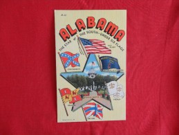 Alabama >    Under 6 Flags  Confederate  Not Mailed  Linen   Ref 1145 - Autres & Non Classés