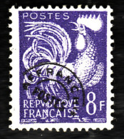 Preo 109  -   Coq  8f  Violet  - Sans Gomme - 1953-1960