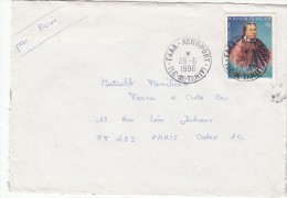 1996, LETTRE , POLYNESIE, FAAA TAHITI Pour  La FRANCE Yv 506 REINE POMARE /761 - Cartas & Documentos