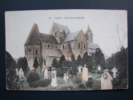 Caen - Vieux St Nicolas, France. Vintage C1920s Postcard - Caen