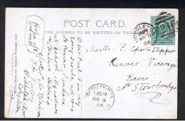 RB 968 - 1904 Postcard - St Marys Church Stafford - Congleton Cheshire Duplex - 1/2d Rate Biddulph Moor To Kinver - Altri & Non Classificati