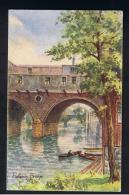 RB 968 - 1906 Postcard - Poulteney Bridge Bath Somerset - Good Batheaston Postmark - Bath