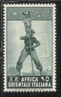 AFRICA ORIENTALE ITALIANA EASTERN ITALIAN AOI 1938 SOGGETTI VARI CENT. 15 MNH - Italienisch Ost-Afrika