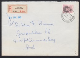 1982 - NEDERLAND - Cover (R) + SG 1387a [Beatrix] + BREDA-GINNEKENWEG - Brieven En Documenten