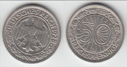 **** ALLEMAGNE - GERMANY - 50 REICHSPFENNIG 1928 D - WEIMAR REPUBLIC **** EN ACHAT IMMEDIAT - 50 Rentenpfennig & 50 Reichspfennig