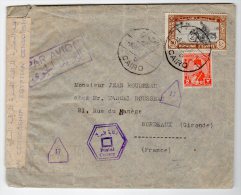 EGYPTE - LETTRE CENSUREE - Du 9-ju-1945  - Affranchie Avec Timbre Express - Lettres & Documents