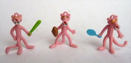 Figurine LA PANTHERE PUBLICITAIRE SAN CARLO - PINK PANTHER 80s Petite Taille LOT DE 3 DIFFERENTS - Altri & Non Classificati