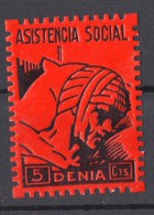 Denia  ( Alicante ) - Asistencia Social  - 5 Cts. -  Sofima  25  Spain Civil War - Emisiones Repúblicanas