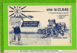 BUVARD : Vive La CLAAS  Moissoneuse Batteuse - Agriculture