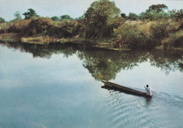 AFRIQUE,AFRICA,AFRIKA,TCHAD,PASSEUR,METIER,MARIN,P ECHEUR,BALIMBA  Pirogue Sur Le BAHR KO,cachet Humanitaire - Tschad