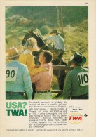 # TWA 1950s Italy Advert Pubblicità Publicitè Publicidad Reklame New York West Rodeo Airlines Airways Aviation Airplane - Werbung