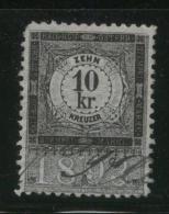 AUSTRIA ALLEGORIES 1893 10KR GREY/BLACK REVENUE ERLER 303 PERF 11.50 X 11.50 - Revenue Stamps