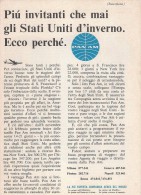 # PAN AM 1960s Italy Advert Pubblicità Publicitè Publicidad Reklame New York Airlines Airways Aviation Airplane - Advertenties