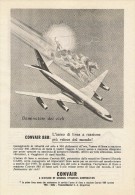 # CONVAIR 1950s Italy Advert Pub TWA DELTA TRANSCONTINENTAL Airlines Airways Aviation Airplane - Advertenties