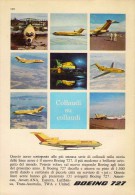 # BOEING 1960s Italy Advert Pub AMERICAN LUFTHANSA UNITED Airlines Airways Aviation Airplane - Publicités