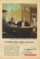 # DC DOUGLAS 1960s Italy Advert Publicitè Publicidad Reklame Airlines Airways Aviation Airplane Business - Publicidad