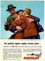 # DC DOUGLAS 1960s Italy Advert Publicitè Publicidad Reklame Airlines Airways Aviation Airplane Children Family Love - Advertenties