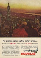 # DC DOUGLAS 1960s Italy Advert Publicitè Publicidad Reklame Airlines Airways Aviation Airplane New York Family Love - Werbung