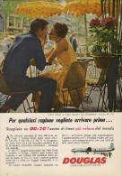 # DC DOUGLAS 1960s Italy Advert Publicitè Publicidad Reklame Airlines Airways Aviation Airplane Paris Family Love - Publicidad