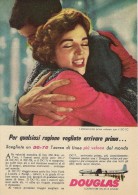 # DC DOUGLAS 1960s Italy Advert Publicitè Publicidad Reklame Airlines Airways Aviation Airplane Family Love - Publicidad