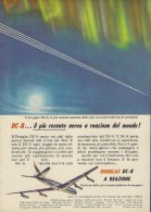 # DC8 DOUGLAS 1960s Italy Advert Publicitè Publicidad Reklame Airlines Airways Aviation Airplane - Advertenties