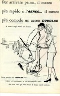 # DC DOUGLAS 1950s Italy Advert Publicitè Publicidad Reklame Airlines Airways Aviation Airplane - Publicités