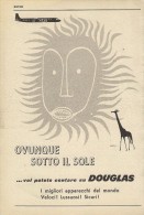 # RARE 1/6 DOUGLAS 1950s Italy Advert Publicitè Publicidad Reklame Airlines Airways Aviation Airplane - Pubblicità