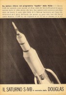 # DOUGLAS, NASA APOLLO PROJECT SATURN S-IVB 1960s Italy Advert Publicitè Publicidad Reklame Aviation Space Moon - Advertenties