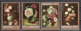 Romania 2013 / Roses In Painting / Set 4 Stamps - Ongebruikt