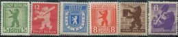 CE1952 Soviet Occupation Of Berlin 1945 City Emblem Bear 6v MNH - Berlino & Brandenburgo