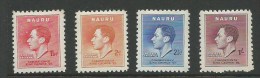1937 Coronation  Set Of  4 Complete MUH SG Cat 44/47  High SG Cat. Value Here - Nauru