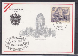 Autriche - Carte  Postale De 1986 - Armoiries - Montagnes - Tirol - Oblitération Riccione 86 - Lettres & Documents