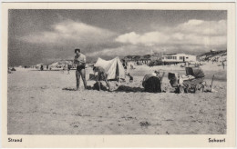 Schoorl - Strand - 1961 -  Holland/Nederland - Kinderwagen/Pram/Schaukelwagen/Voiture D'enfant - Schoorl