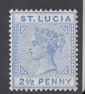 St Lucia 1891 21/2d  Die II  SG46  MH - Ste Lucie (...-1978)