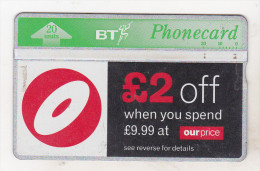 United Kingdom Old Optic Phonecard - 20 Units - L2 Off - BT Allgemeine