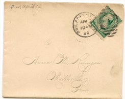 US - 3 - 1889 COVER From BLOOMSBURG, PA To MILLVILLE - Reception At Back - Lettres & Documents