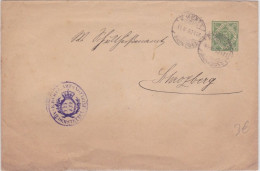 WÜRTTEMBERG - 1892 - ENVELOPPE ENTIER POSTAL De SERVICE De NIEDERSTETTEN - Postal  Stationery