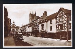 RB 969 - Early Postcard - Broad Street - Ludlow Shropshire - Shropshire