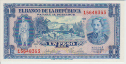 Colombia 1 Peso 1953 Pick 398 UNC - Colombia