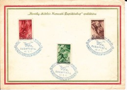 HONGRIE - 1 JANVIER 1940 - CARTE POSTE AERIENNE GRAND FORMAT De BUDAPEST Avec CACHET FDC - Storia Postale