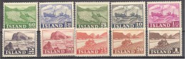 ** 1950 ISLANDA ATTIVITA´ NAZIONALI MNH (UNIF. 224/33) CAT. € 100,00 - Unused Stamps