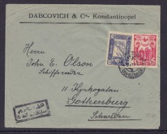 Brief Von Konstantinopel Nach Schweden An Schiffsroeder - - Storia Postale