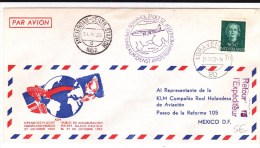 NEDERLAND - 1952 - ENVELOPPE Par AVION 1° VOL De AMSTERDAM à MEXICO - Airmail