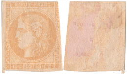 Emission Bordeaux - N°43 NSG Rep 2 Nuance Bistre Jaune (dallay 40 II A) - 1870 Bordeaux Printing