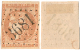 Emission Bordeaux - N°43 R 2 - Obl. GC 3681 St Jedire Faucigny - 1870 Bordeaux Printing