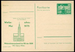 DDR P79-3-75 C25 Postkarte PRIVATER ZUDRUCK Rathaus Gera 1975 - Privé Postkaarten - Ongebruikt