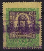 1923   Hungary - Revenue Stamp - 10000 K - Used - Fiscale Zegels