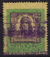 1923   Hungary - Revenue Stamp - 10000 K - Used - Steuermarken