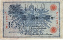 Germany #33a, 100 Marks 1908 Banknote Currency - 100 Mark