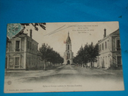 40) Morceux - église Et Groupe Scolaire - Année 1907 - EDIT - Bernéde - Morcenx